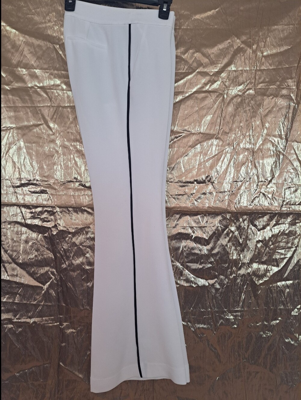 Rachel Zoe White Tuxedo Pants with Black Piping - Picture 3 of 14